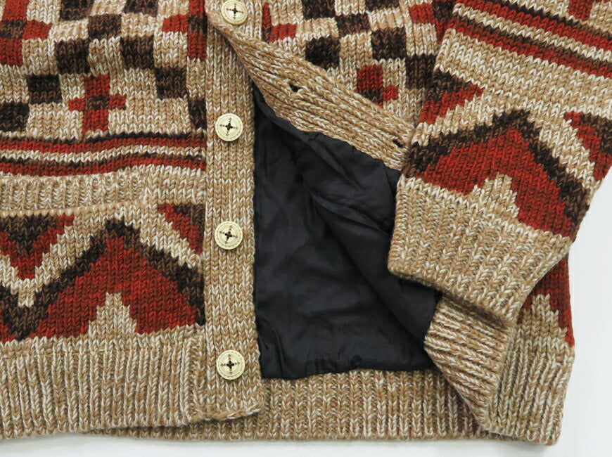 フェローズ Pherrow's 長袖 ハンドニット フィッシャーマン カーディガン ニット ネパール製 24W-PNS-CARDIGAN 【2024-25年秋冬新作】