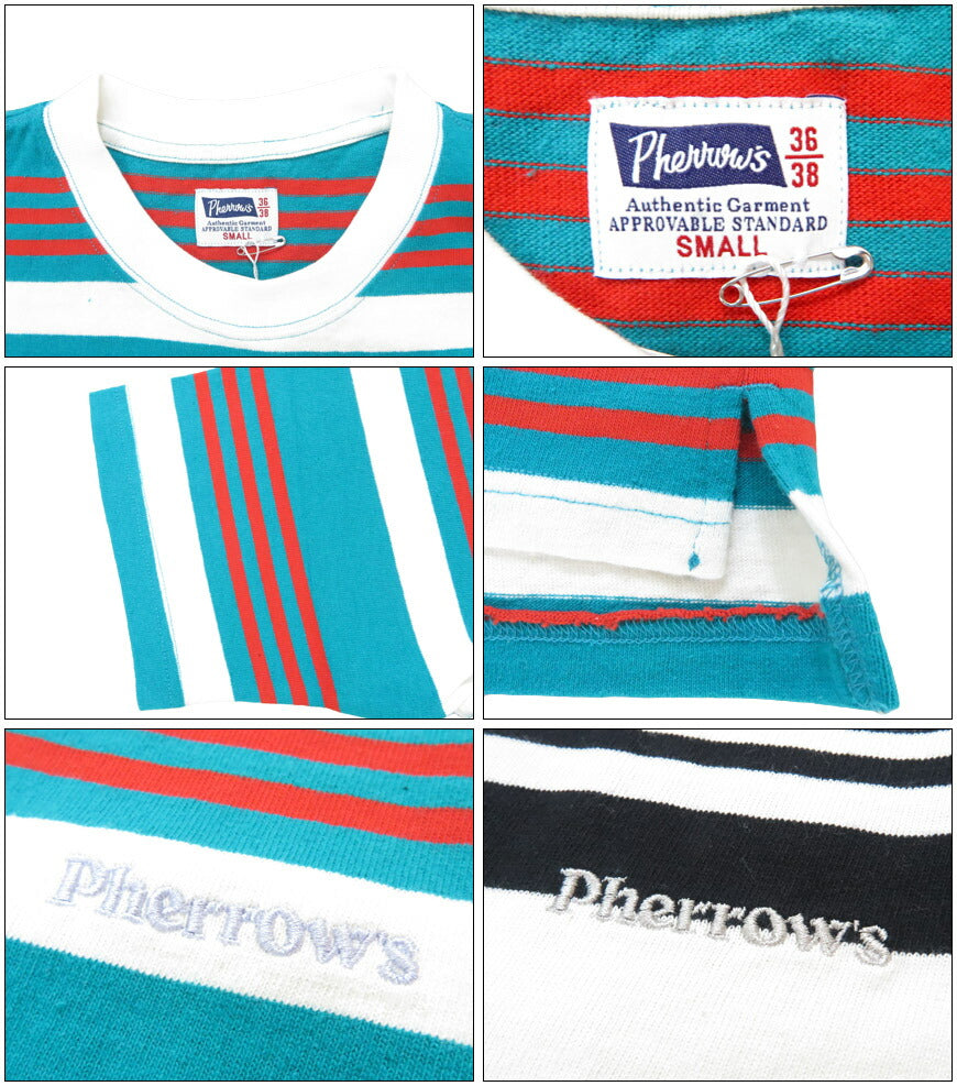 フェローズPHERROW'S半袖TシャツボーダーTシャツ刺繍ロゴ25S-PBBT2【2025年春夏新作】