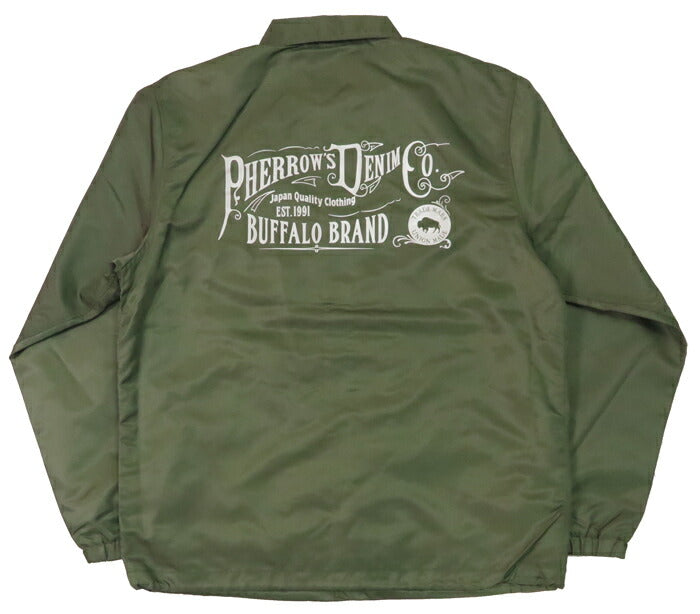 フェローズ PHERROW'S ナイロン コーチ ジャケット BUFFALO BRAND ウインドブレーカー 25S-PNCJ1-P1 【2025年春夏新作】