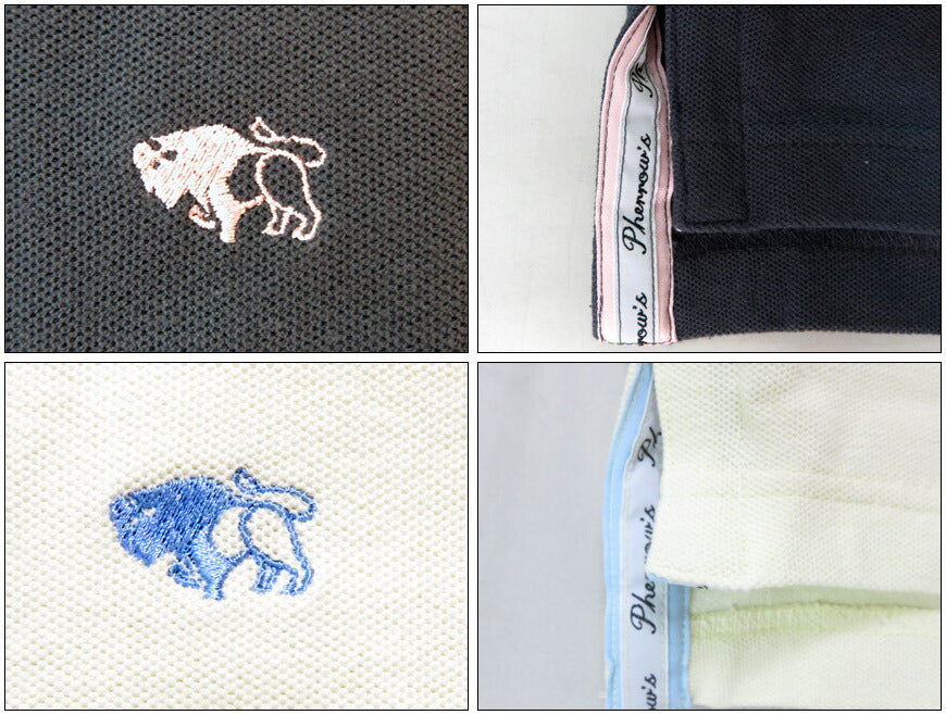 フェローズPHERROW'S半袖ポロシャツクリング・カラー刺繍バッファロー「Buffalo」25S-PPS1【2025年春夏新作】