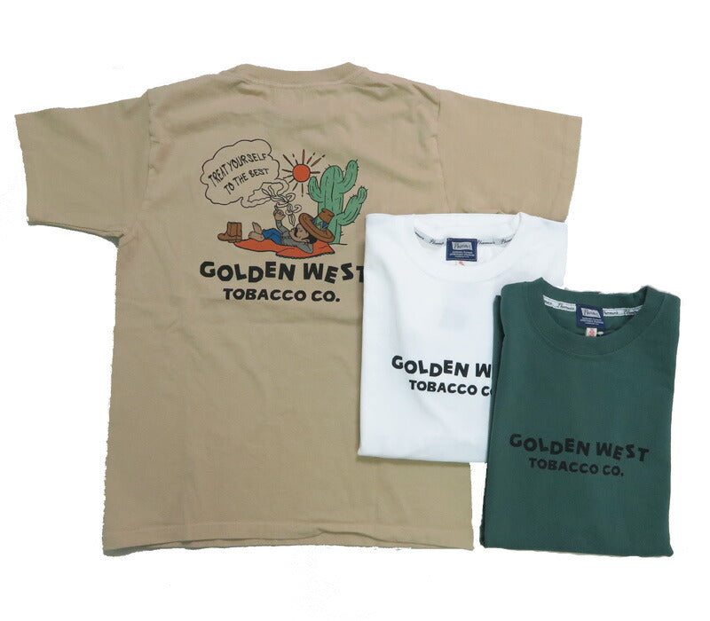 フェローズ PHERROW'S 半袖 Tシャツ バックプリント 「GOLDEN WEST」25S-PT9【2025年春夏新作】