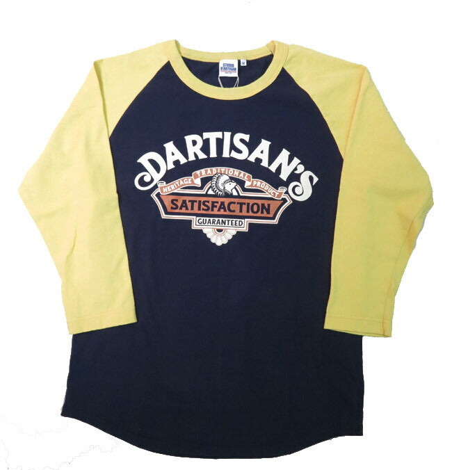 ダルチザン ステュディオ・ダ・ルチザン STUDIO D'ARTISAN 7分袖 ラウンドカット ラグランスリーブ プリント Tシャツ「SATISFACTION」8162A【2025年春夏新作】