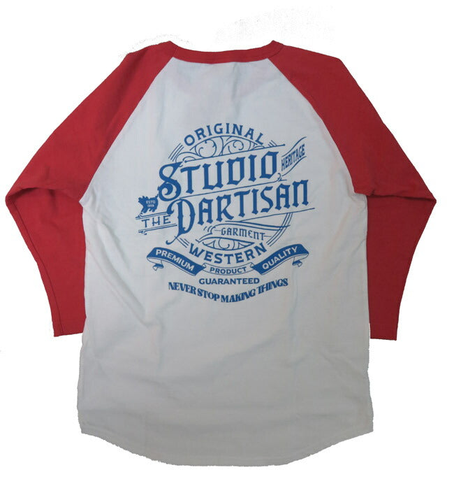ダルチザン ステュディオ・ダ・ルチザン STUDIO D'ARTISAN 7分袖 ラウンドカット ラグランスリーブ プリント Tシャツ「STUDIO DARTISAN」8162B【2025年春夏新作】