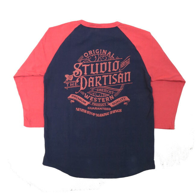 ダルチザン ステュディオ・ダ・ルチザン STUDIO D'ARTISAN 7分袖 ラウンドカット ラグランスリーブ プリント Tシャツ「STUDIO DARTISAN」8162B【2025年春夏新作】