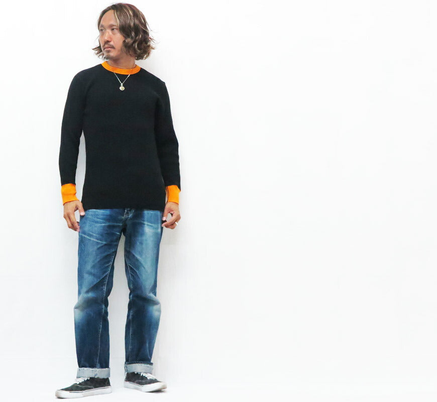 JELADO ジェラード メガ サーマル クルーネック 長袖 Tシャツ 2トーン カットソー AB12226 【2025年秋冬新作】