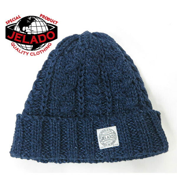 JELADO ジェラード ケーブル編み インディゴ コットン ワッチ キャップ ニット帽 Cotton Cable Watch Cap AB94705ID 【2025年春夏新作】