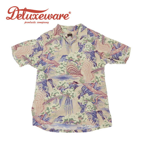デラックスウェアDELUXEWARE半袖レーヨンアロハシャツハワイアンシャツ「VALLEY」AL-17【2025年春夏新作】