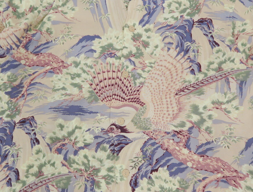 デラックスウェアDELUXEWARE半袖レーヨンアロハシャツハワイアンシャツ「VALLEY」AL-17【2025年春夏新作】