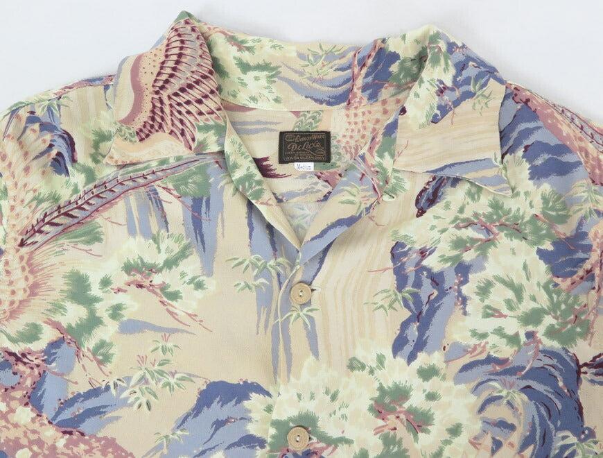 デラックスウェアDELUXEWARE半袖レーヨンアロハシャツハワイアンシャツ「VALLEY」AL-17【2025年春夏新作】