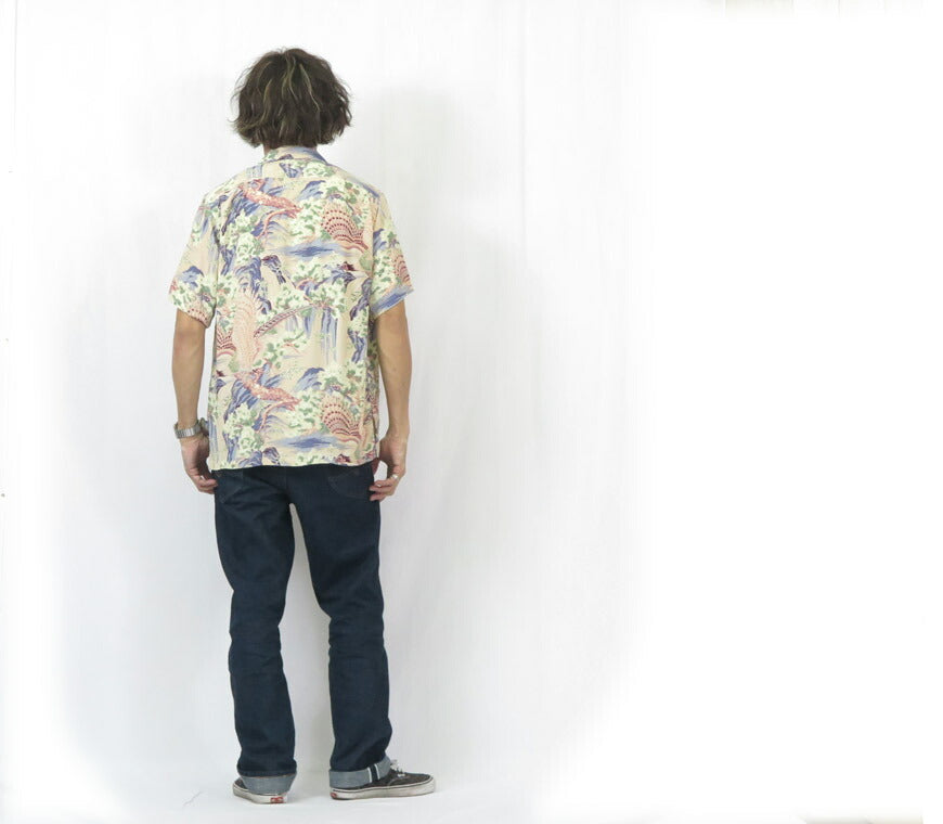 デラックスウェアDELUXEWARE半袖レーヨンアロハシャツハワイアンシャツ「VALLEY」AL-17【2025年春夏新作】