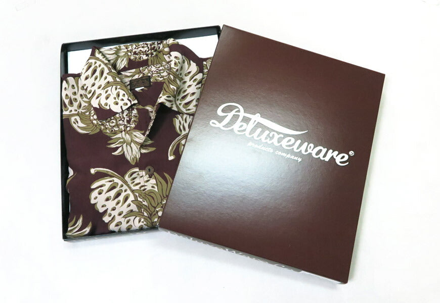 デラックスウェア DELUXEWARE 半袖 レーヨン アロハシャツ ハワイアンシャツ「50s PINE REEF」AL-18S【2025年春夏新作】