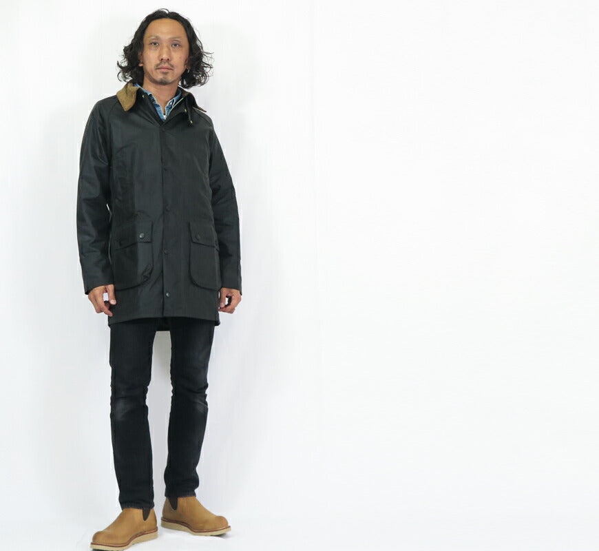 Barbour バブアー GAMEFAIR ゲームフェア 130周年記念モデル ワックスコットン ブルゾン ミドルレングス コート バーヴァー 4955044 242MWX2365 【2024-25年秋冬新作】