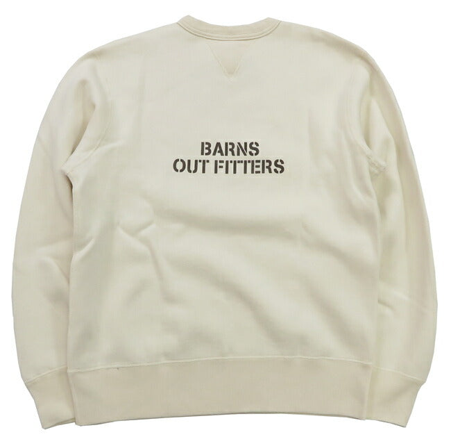 バーンズ BARNS 長袖 COZUN 両Vガセット クルーネック スウェット トレーナー プリント Mickey Mouse BR-24391【2024-25年秋冬新作】