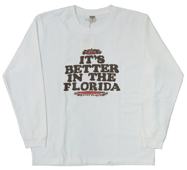バーンズ BARNS 長袖 HOT-SHOT プリント Tシャツ IT'S BETTER BR-25122【2025年春夏新作】