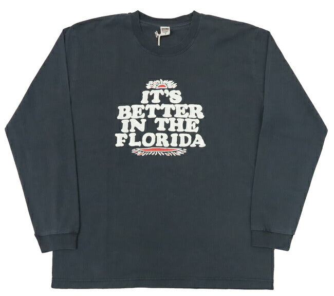 バーンズ BARNS 長袖 HOT-SHOT プリント Tシャツ IT'S BETTER BR-25122【2025年春夏新作】