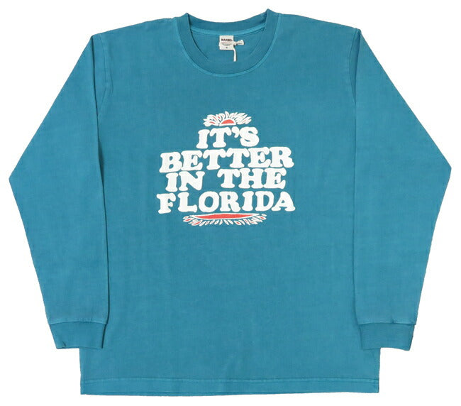 バーンズ BARNS 長袖 HOT-SHOT プリント Tシャツ IT'S BETTER BR-25122【2025年春夏新作】