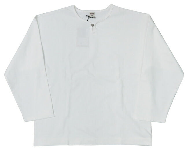 バーンズ BARNS 9分袖 コンチョネック Tシャツ BR-25128【2025年春夏新作】