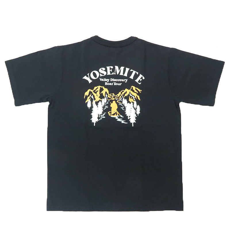 バーンズ BARNS タフネック 半袖 プリント Tシャツ"YOSEMITE" 18/-OE Tough neck S/S Print T-shirt BR-25146 【2025年春夏新作】