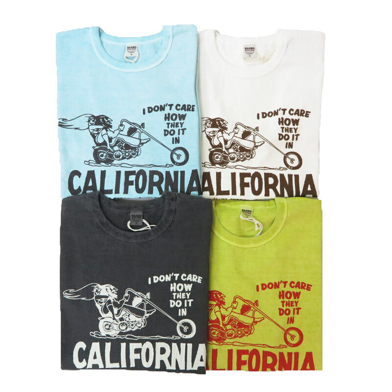 バーンズ BARNS 半袖 チューブ プリント Tシャツ CALIFORNIA BR-25253 【2025年春夏新作】