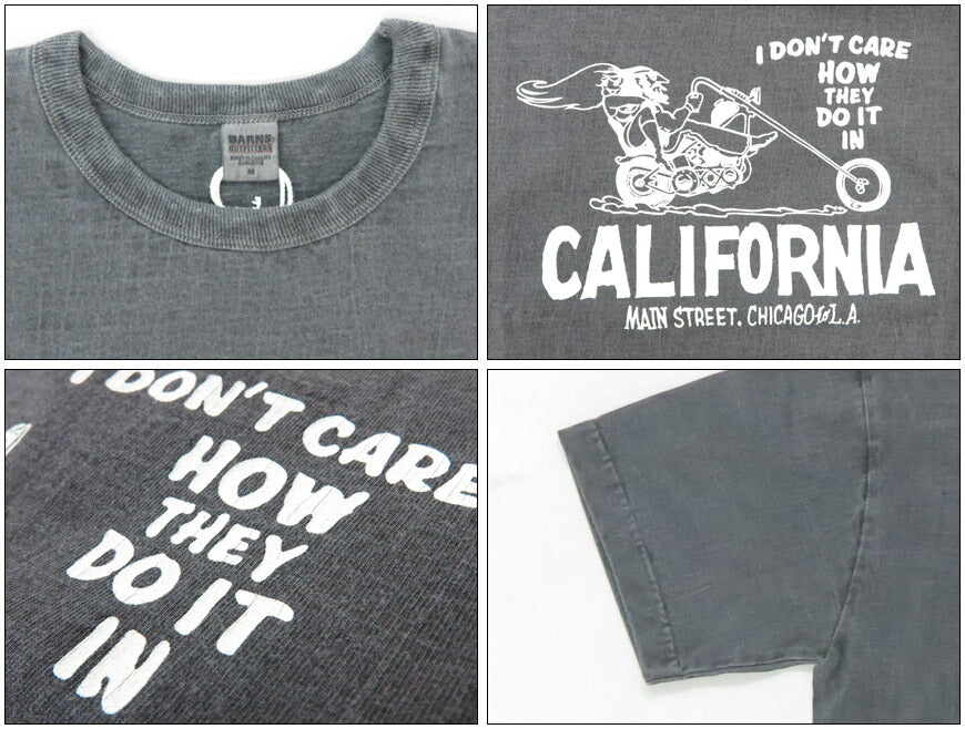 バーンズ BARNS 半袖 チューブ プリント Tシャツ CALIFORNIA BR-25253 【2025年春夏新作】