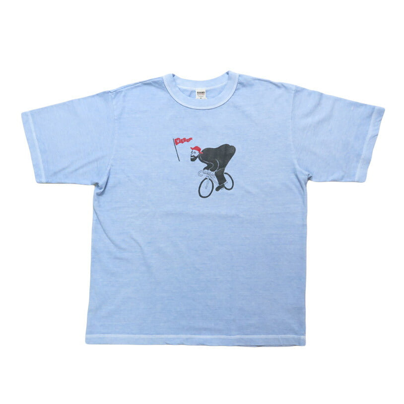 バーンズ BARNS 半袖 バインダーネック ピグメント Tシャツ "Pottering" BR-25295 【2025年春夏新作】