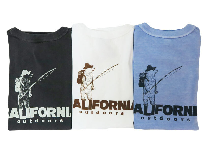 バーンズ BARNS 半袖 バインダーネック ピグメント Tシャツ "CALIFORNIA" BR-25296 【2025年春夏新作】