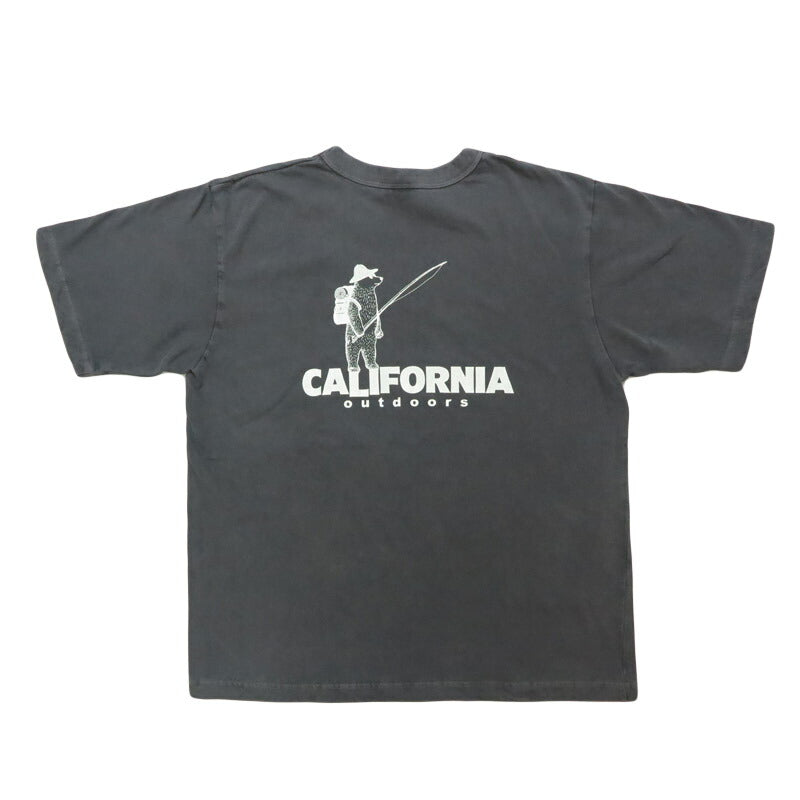 バーンズ BARNS 半袖 バインダーネック ピグメント Tシャツ "CALIFORNIA" BR-25296 【2025年春夏新作】