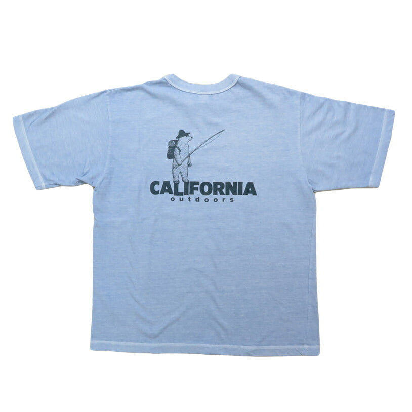 バーンズ BARNS 半袖 バインダーネック ピグメント Tシャツ "CALIFORNIA" BR-25296 【2025年春夏新作】