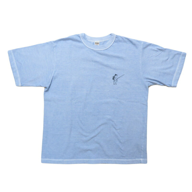バーンズ BARNS 半袖 バインダーネック ピグメント Tシャツ "CALIFORNIA" BR-25296 【2025年春夏新作】