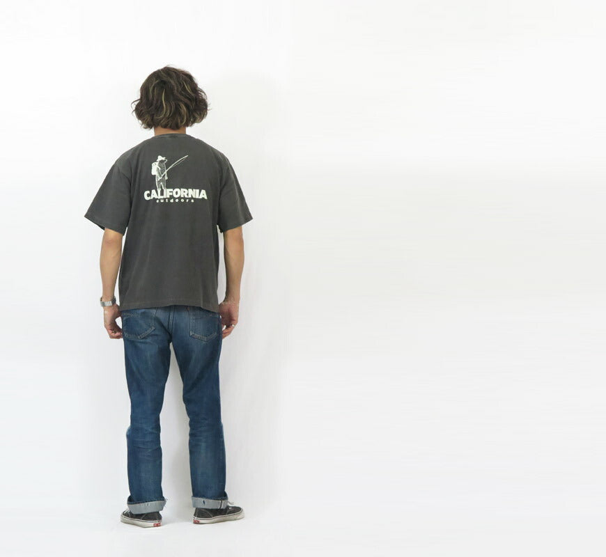 バーンズ BARNS 半袖 バインダーネック ピグメント Tシャツ "CALIFORNIA" BR-25296 【2025年春夏新作】