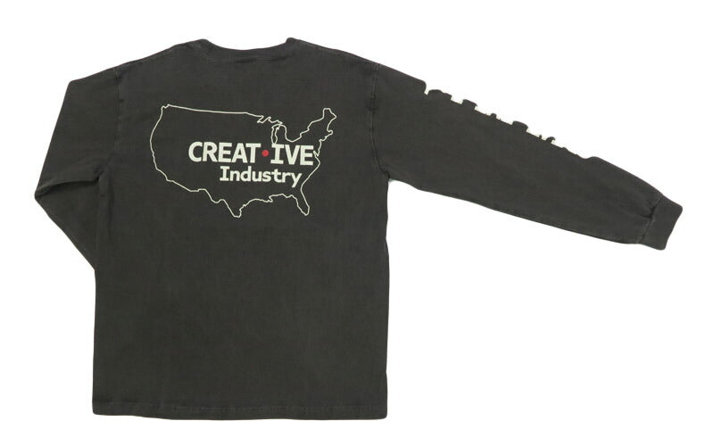 バーンズ BARNS 長袖 ”Creative Industry” プリント Tシャツ BR-25321【2025年秋冬新作】