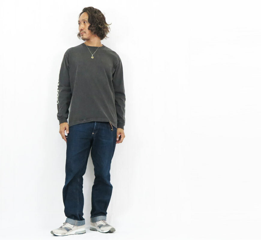 バーンズ BARNS 長袖 ”Creative Industry” プリント Tシャツ BR-25321【2025年秋冬新作】