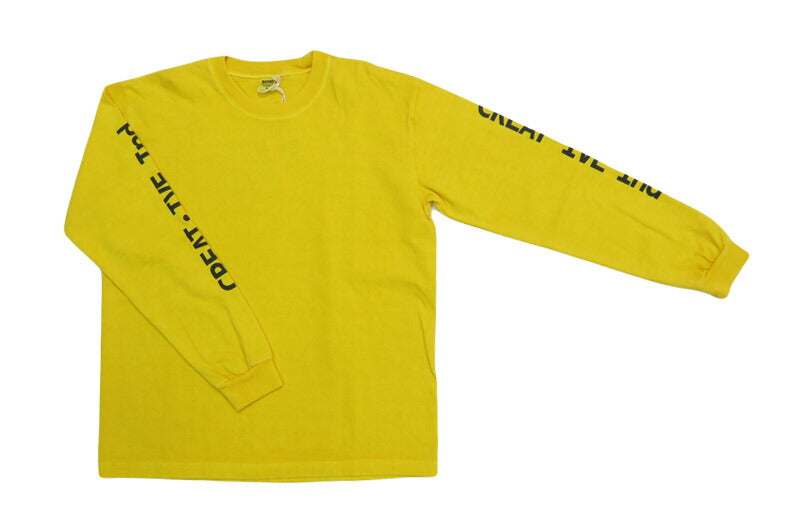 バーンズ BARNS 長袖 ”Creative Industry” プリント Tシャツ BR-25321【2025年秋冬新作】
