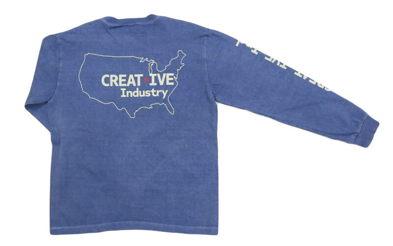 バーンズ BARNS 長袖 ”Creative Industry” プリント Tシャツ BR-25321【2025年秋冬新作】