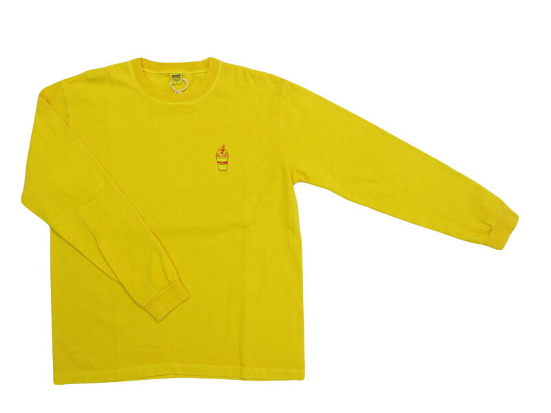 バーンズ BARNS 長袖 ”BRYAN'S smoothie” プリント Tシャツ BR-25323【2025年秋冬新作】