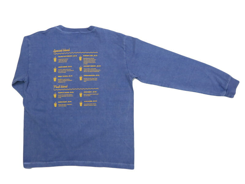 バーンズ BARNS 長袖 ”BRYAN'S smoothie” プリント Tシャツ BR-25323【2025年秋冬新作】