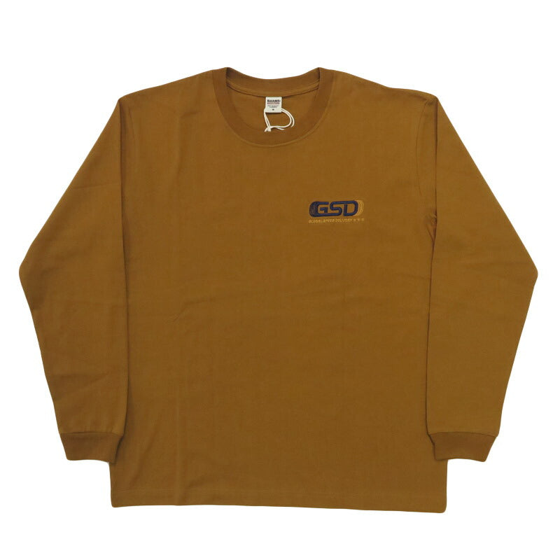 バーンズ BARNS 長袖 ”GLOBAL SPEED DELIVERY” HOT-SHOT LS TEE プリント Tシャツ BR-25421【2025年秋冬新作】