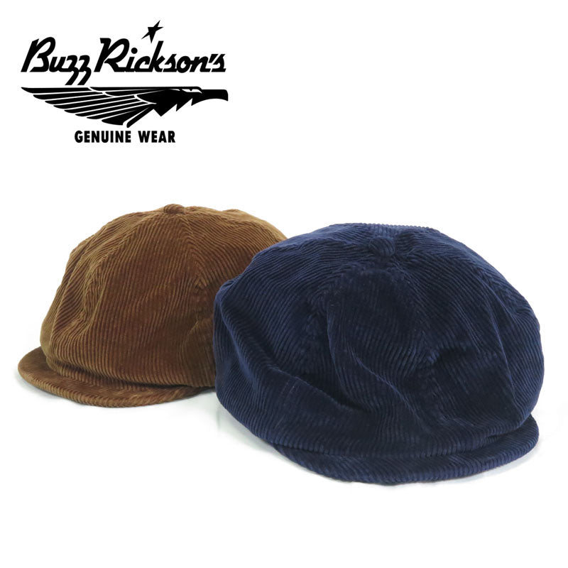 バズリクソンズ Buzz Rickson's 帽子 コーデュロイ キャスケット アップルジャックキャップ AVIATION ASSOCIATES CORDUROY CAP BR02823【2024-25年秋冬新作】