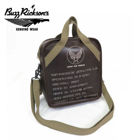 バズリクソンズ Buzz Rickson's TYPE G-3A 馬革 レザー ショルダー バッグ SUIT-PNEUMATIC ANTI-G, TYPE G-3A LEATHER BAG BR02834【2024-25年秋冬新作】