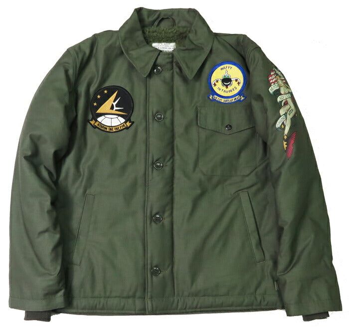 バズリクソンズ Buzz Rickson's A-2 デッキジャケット HANDPAINT "VA-115" ヘビーコットンバックサテン BR15581 【2024-25年秋冬新作】