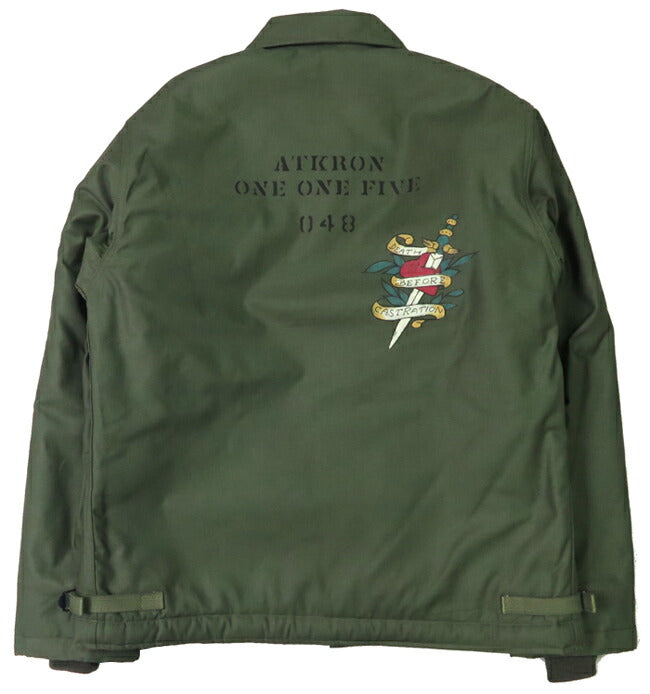 バズリクソンズ Buzz Rickson's A-2 デッキジャケット HANDPAINT "VA-115" ヘビーコットンバックサテン BR15581 【2024-25年秋冬新作】