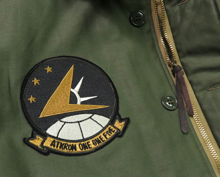 バズリクソンズ Buzz Rickson's A-2 デッキジャケット HANDPAINT "VA-115" ヘビーコットンバックサテン BR15581 【2024-25年秋冬新作】