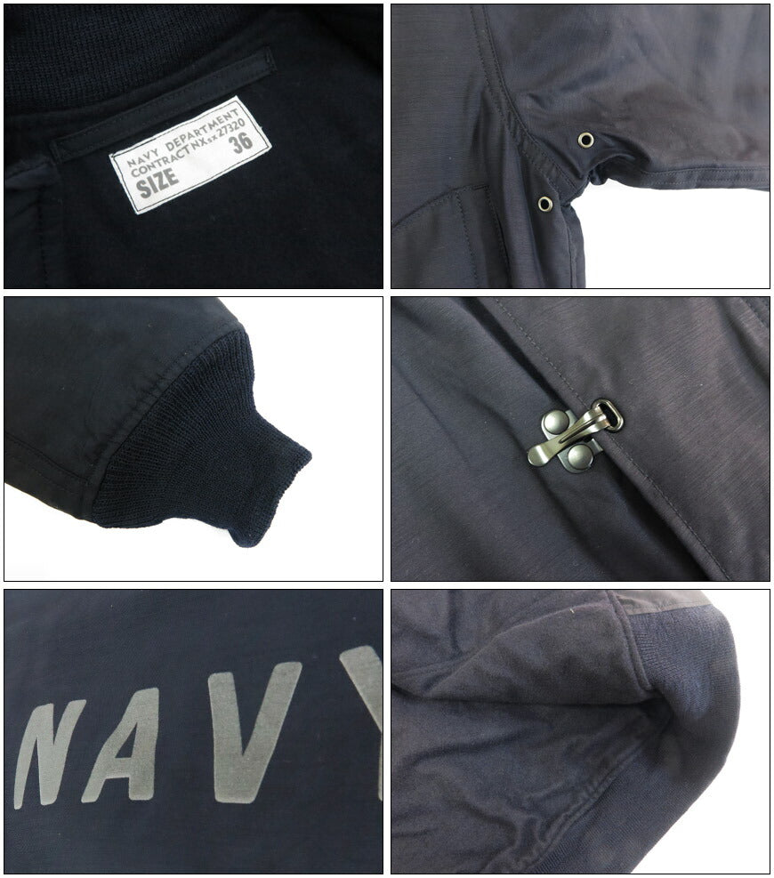 バズリクソンズ Buzz Rickson's フック デッキジャケット Type DECK HOOK “RAYON COTTON VERSION NAVY DEPARTMENT” BR15762 【2025年秋冬新作】