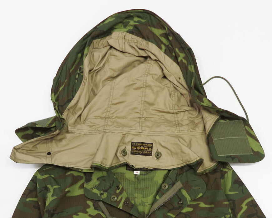 バズリクソンズ Buzz Rickson's カモフラ柄 M-65専用 フード CAMOUFLAGE WATER REPELLENT CIVILIAN MODEL モッズコート BR15845 【2025年秋冬新作】