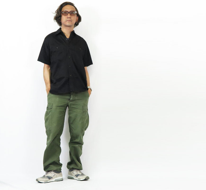 バズリクソンズ Buzz Rickson's 半袖 ヘリンボーン ワーク シャツ br39530【2025年春夏新作】