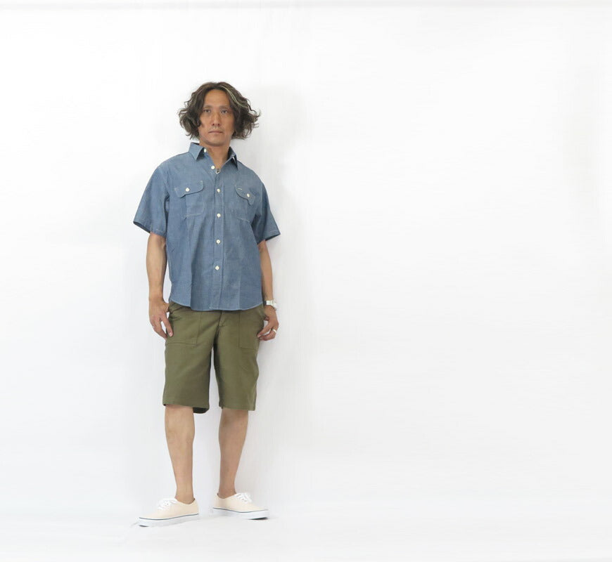 バズリクソンズ BUZZ RICKSON'S QM SHADE 107 TYPE 1 コットンサテン ショートパンツ OLIVE GREEN ショーツ BR51735 【2025年春夏新作】