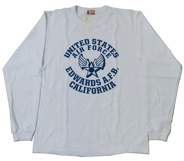 バズリクソンズ BUZZ RICKSON'S 長袖 Tシャツ プリント "EDWARDS" MADE IN USA BR69508 【2024-25年秋冬新作】