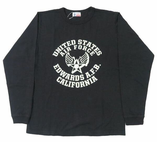 バズリクソンズ BUZZ RICKSON'S 長袖 Tシャツ プリント "EDWARDS" MADE IN USA BR69508 【2024-25年秋冬新作】