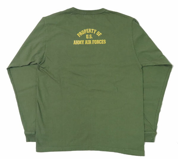 バズリクソンズ BUZZ RICKSON'S 長袖 Tシャツ プリント "22nd BOMB.SQDN" MADE IN USA BR69509 【2024-25年秋冬新作】