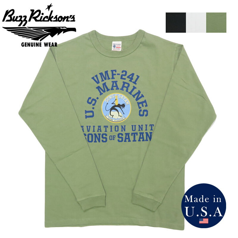 バズリクソンズ BUZZ RICKSON'S 長袖 Tシャツ プリント